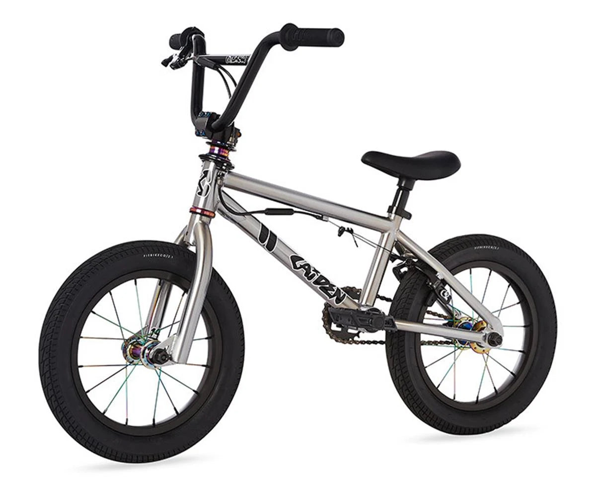 Fit Bike Co 2023 Misfit 14" BMX Bike (14.25" Toptube) (Caiden Brushed Chrome)