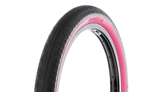 Neumático S&amp;M Bikes Speedball de 20" x 2,10" negro con flanco rosa